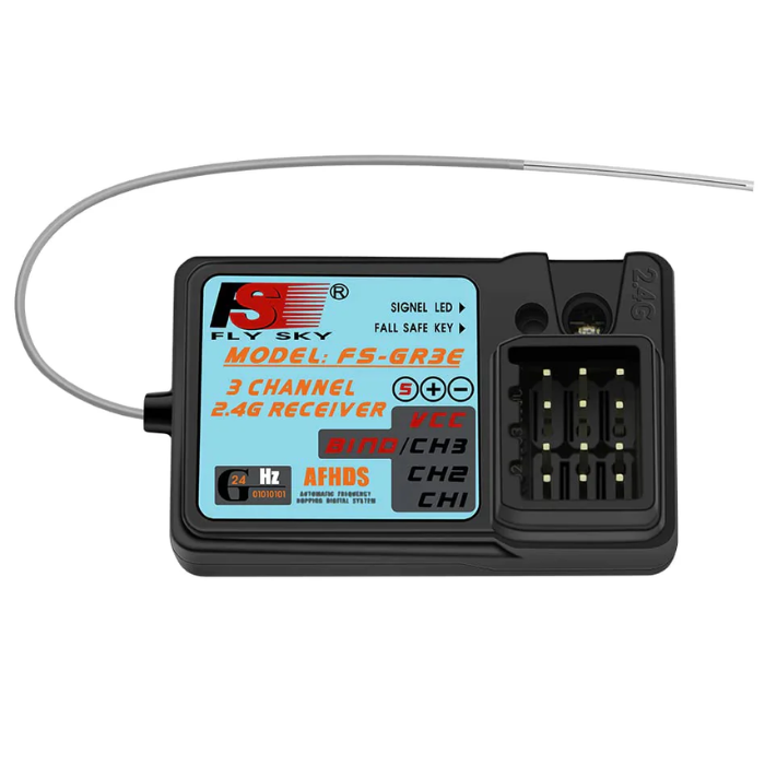 FlySky FS-GR3E 3CH 2.4GHz Waterproof RC Receiver for Cars & Boats - Buy in India