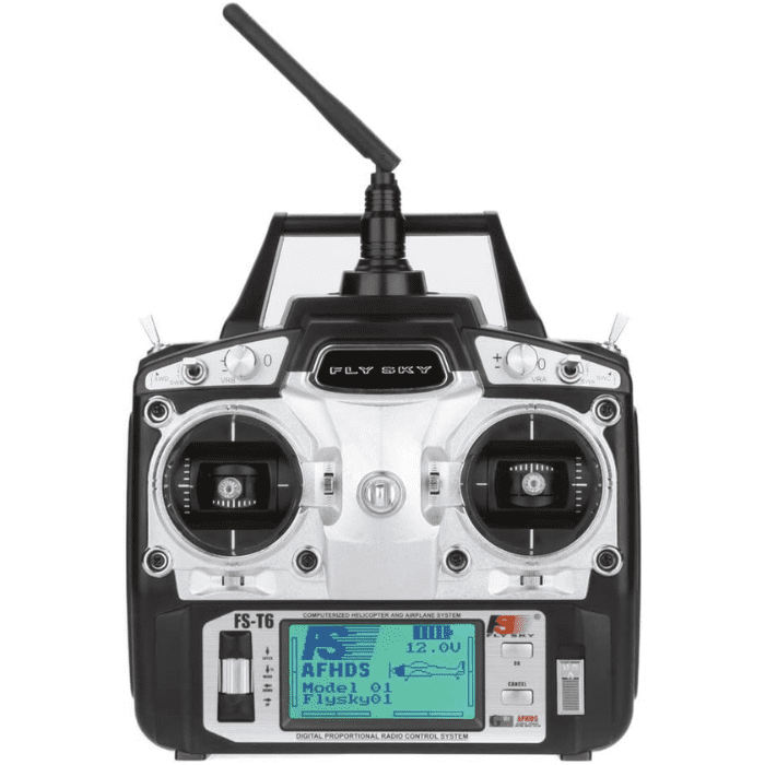 FlySky FS-T6 6CH 2.4GHz Transmitter with FS-R6B Receiver for RC Models - Buy in India