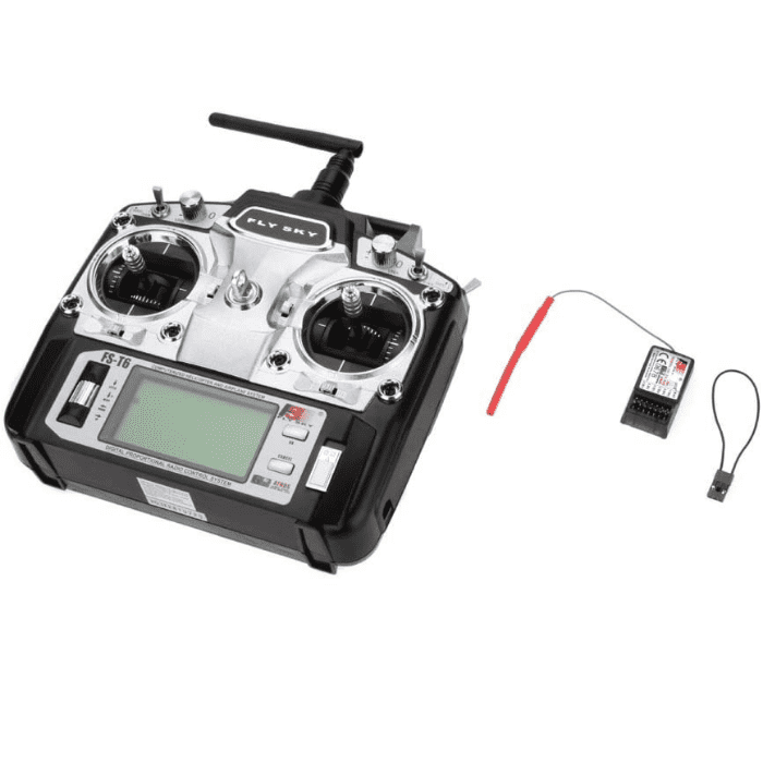 FlySky FS-T6 6CH 2.4GHz Transmitter with FS-R6B Receiver for RC Models - Buy in India
