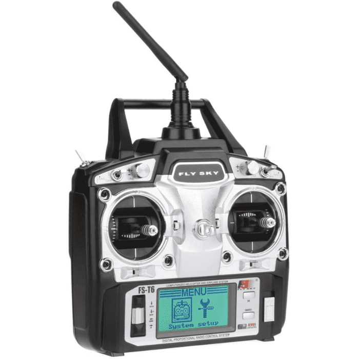 FlySky FS-T6 6CH 2.4GHz Transmitter with FS-R6B Receiver for RC Models - Buy in India