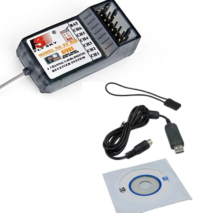 FlySky FS-CT6B 6ch 2.4GHz Transmitter with FS-R6B Receiver - RC Drone Control