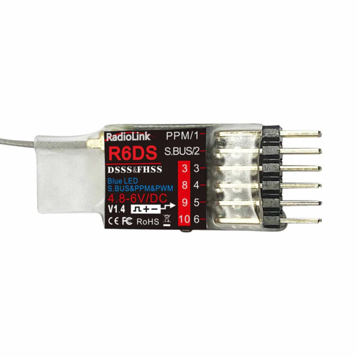 Radiolink R6DS 6/10 Channels RC Receiver 2.4GHz