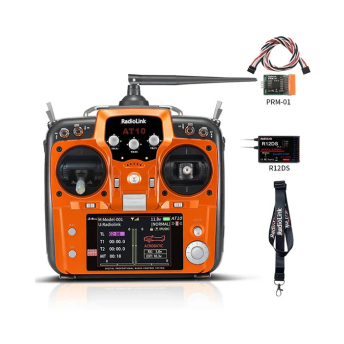 Radiolink AT10II 12CH 2.4GHz Transmitter with R12DS Receiver - RC Drone & UAV Control System