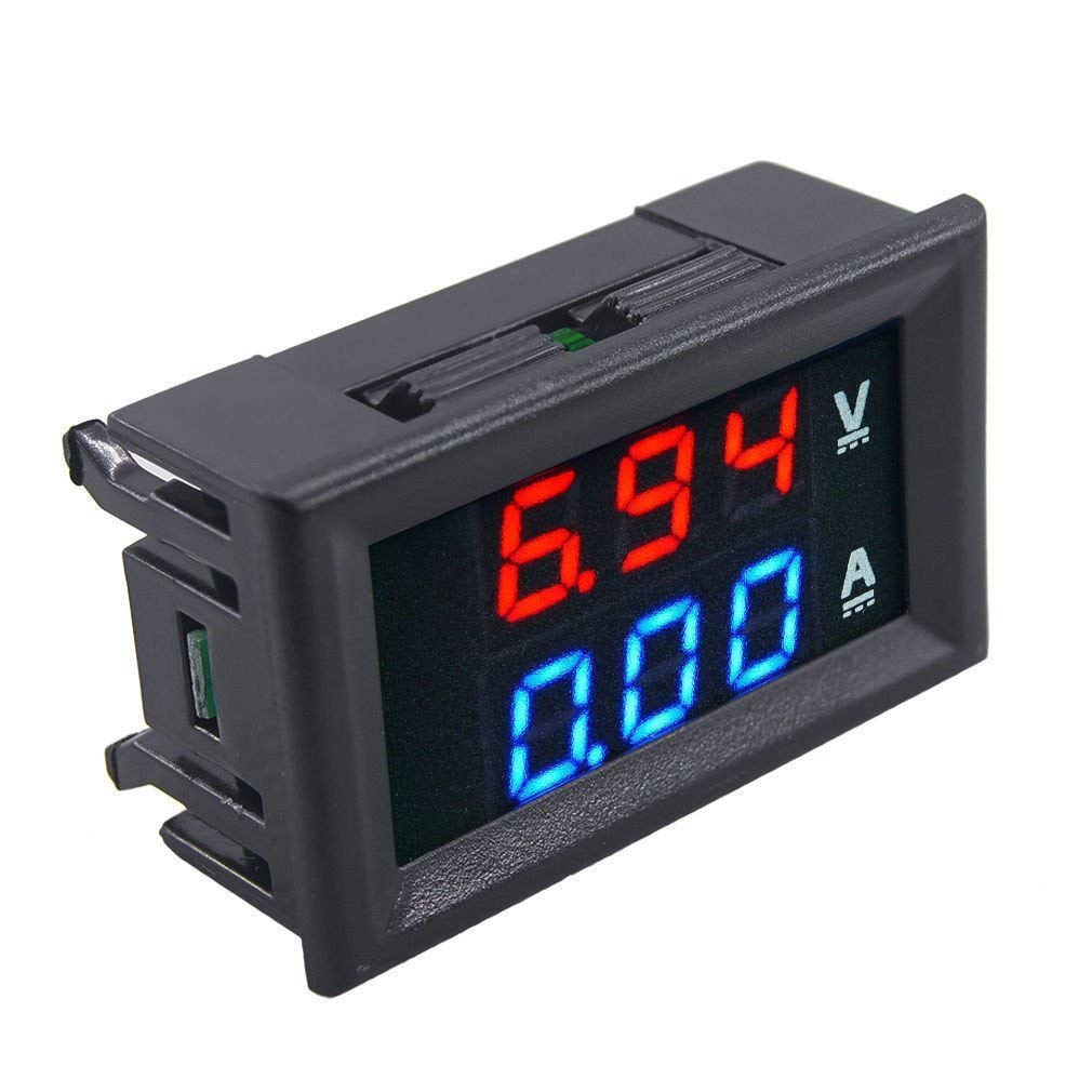 Digital Voltmeter (0-100V) and Ammeter (10A) Dual LED Voltage Current Measurement Module