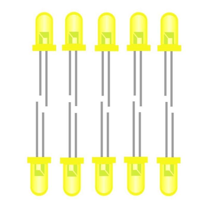 Buy 5mm Yellow LED (Pack of 10) - Indicator Lighting for Arduino & Raspberry Pi