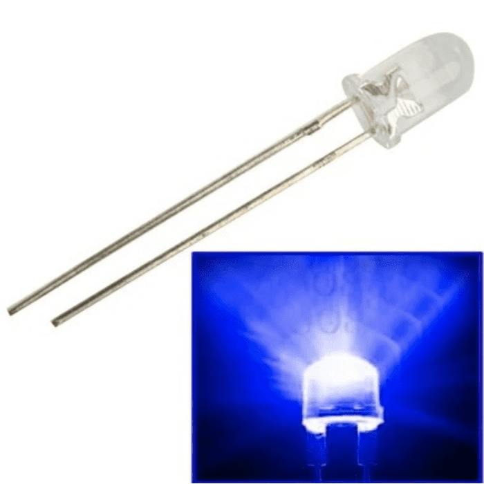 Iotcart 5mm White Blue LED (Pack of 10) - High-Brightness Indicator Diodes for Arduino & Raspberry Pi