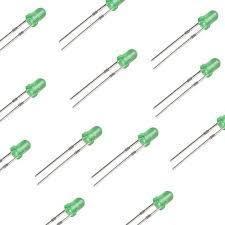 Iotcart SES-P-2331 3mm Green LED (Pack of 10) - Electronics for Arduino Projects