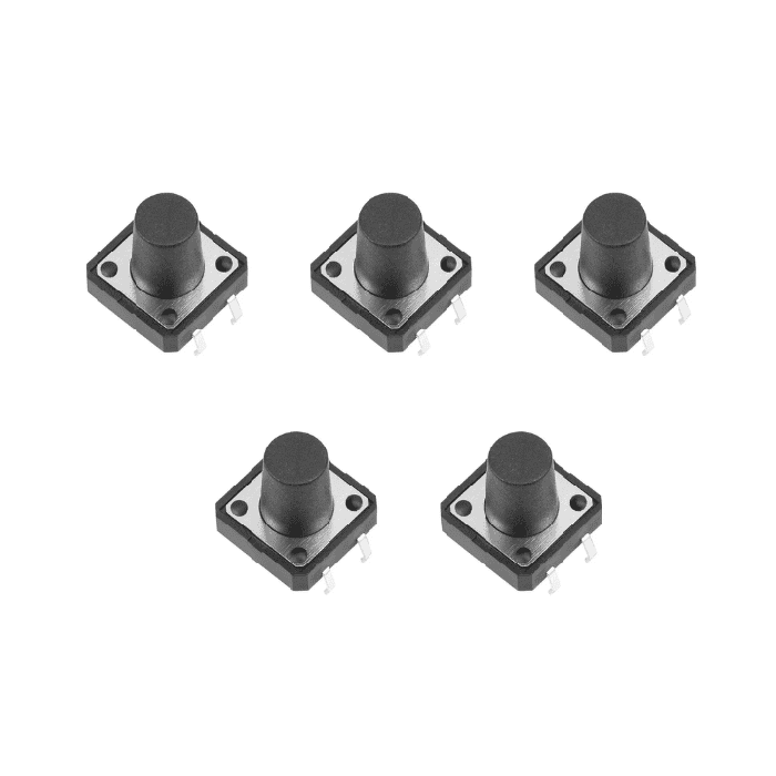 Iotcart SES-P-2337 12x12x12mm 4-Pin DIP Tactile Switch 5Pcs - Arduino Compatible