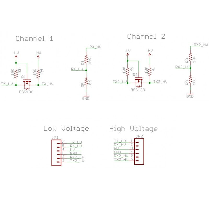 2 Channel Logic Level Converter (I2C, UART, 5V-3.3V)