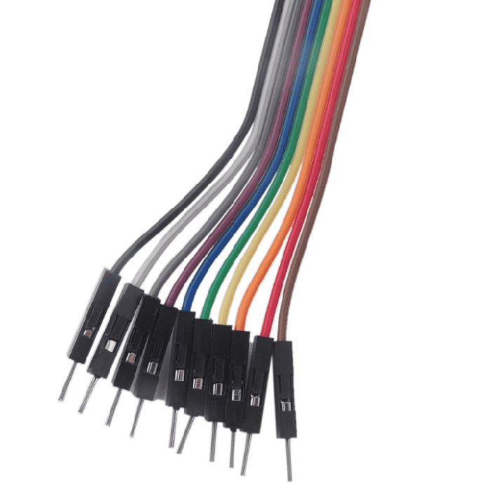 Iotcart SES-P-2351 20cm Alligator Clip to Male Jumper Wire - Test Lead for Prototyping