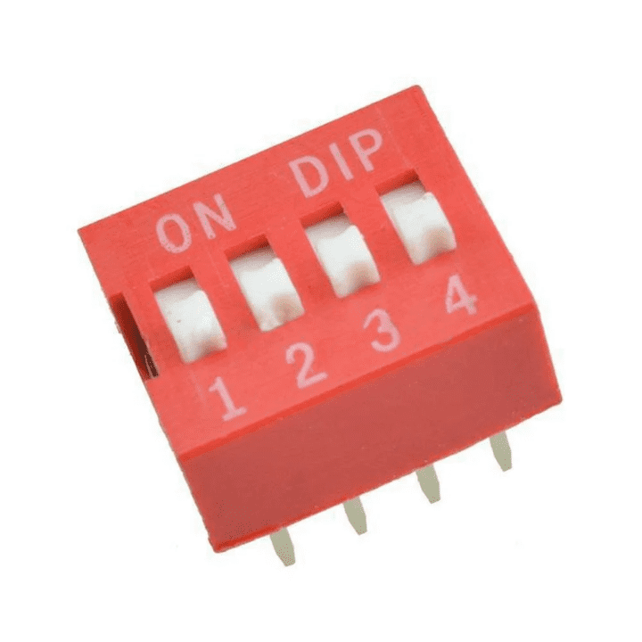 4 Way Slide Switch 2.54mm Pitch (Pack of 2)