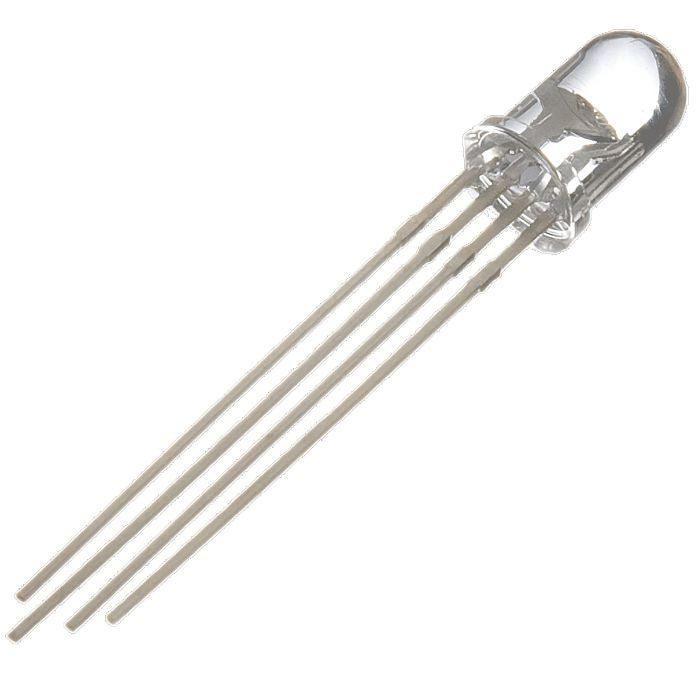 Iotcart RGB LED 10mm Common Cathode Clear (Pack of 10) - Indicator & PWM Use