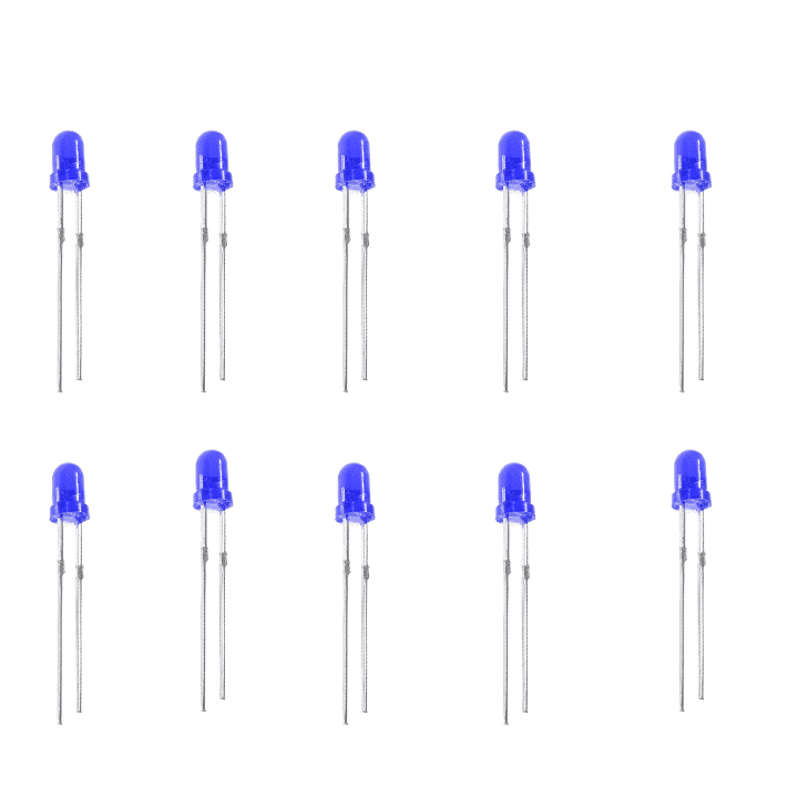 3mm DIP Diffused Blue Led (Pack of 10)