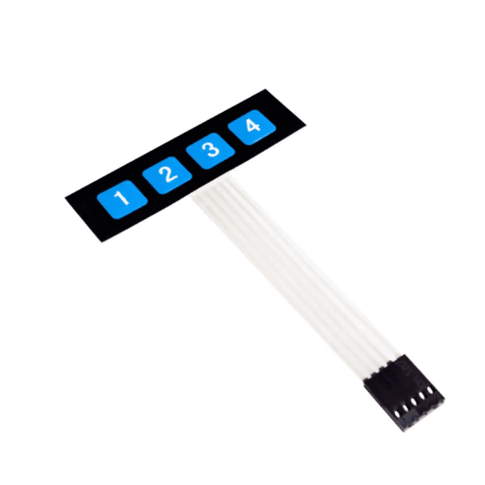 Iotcart 1 x 4 Membrane Keypad 5-Pin Matrix Switch for Arduino - Buy Online