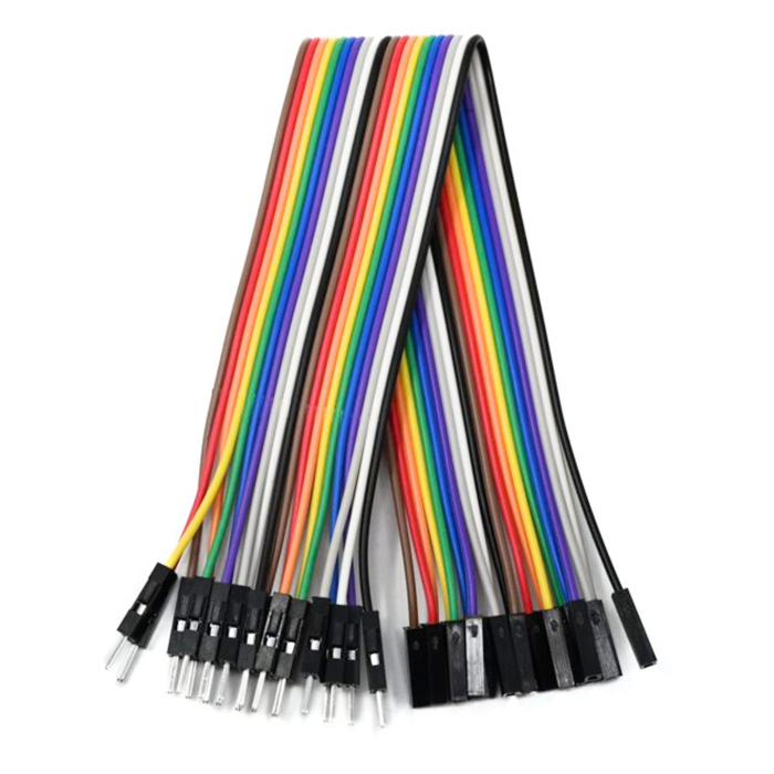 Iotcart SES-P-2373 Male to Female Jumper Wires (20cm) (20pcs) - Breadboard & Arduino Compatible