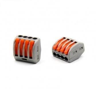 Iotcart SES-P-2386 400V 4 Pin Push in Conductor - Tool-Free Wiring Connector for Control Panels