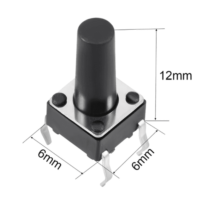 4-pin Long PushButton Switch (Pack of 5)