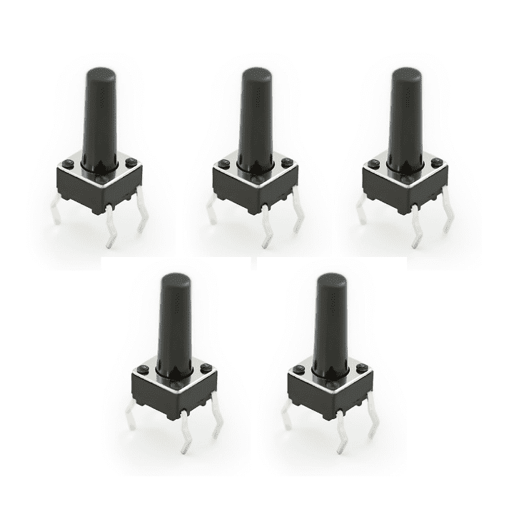 4-pin Long PushButton Switch (Pack of 5)