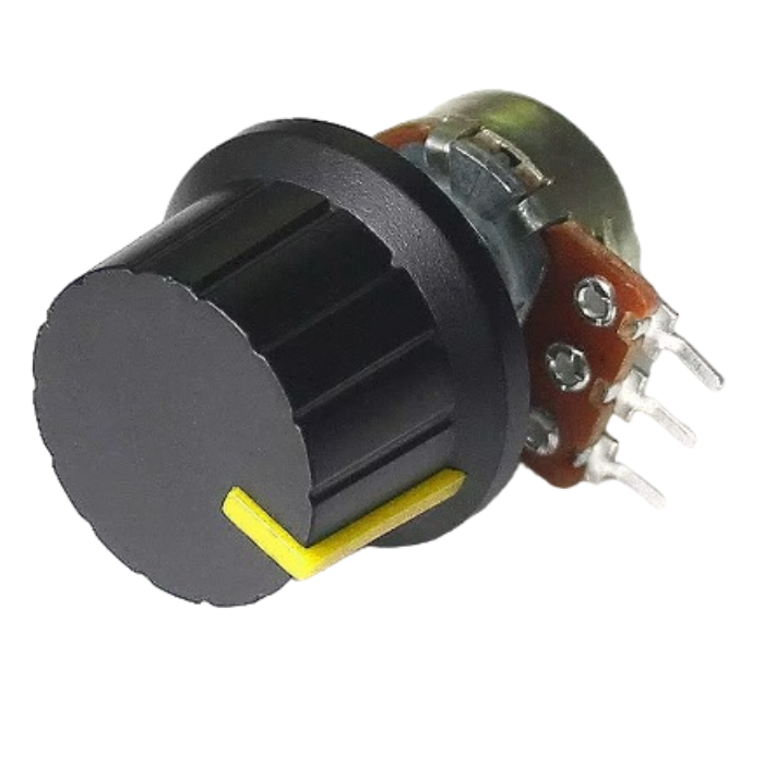 Iotcart SES-P-2396 10K Ohm Potentiometer with Knob - Variable Resistor for Circuits