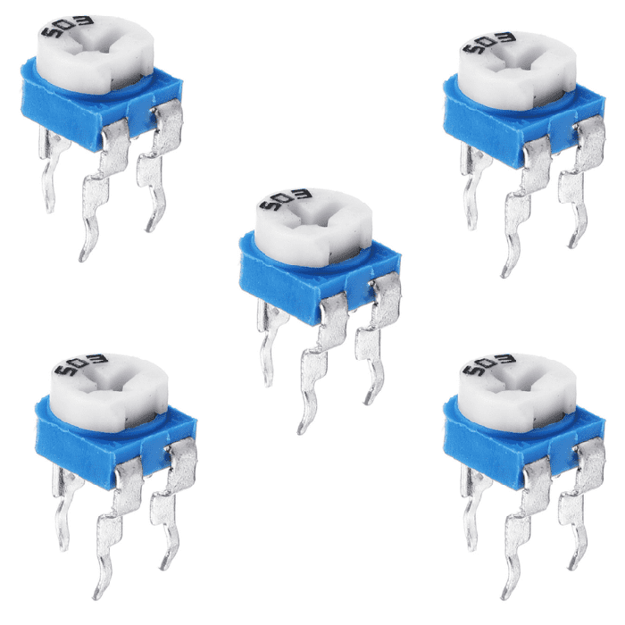 Iotcart SES-P-2398 50K Ohm Cermet Preset Potentiometer (Pack of 5) - Adjustable Voltage Divider for PCB - Buy in India
