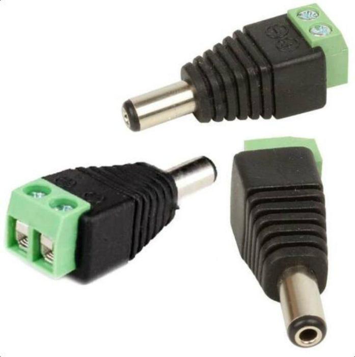 Iotcart SES-P-2403 2.1mm DC Male Plug Jack Adapter - CCTV Camera Power Connector