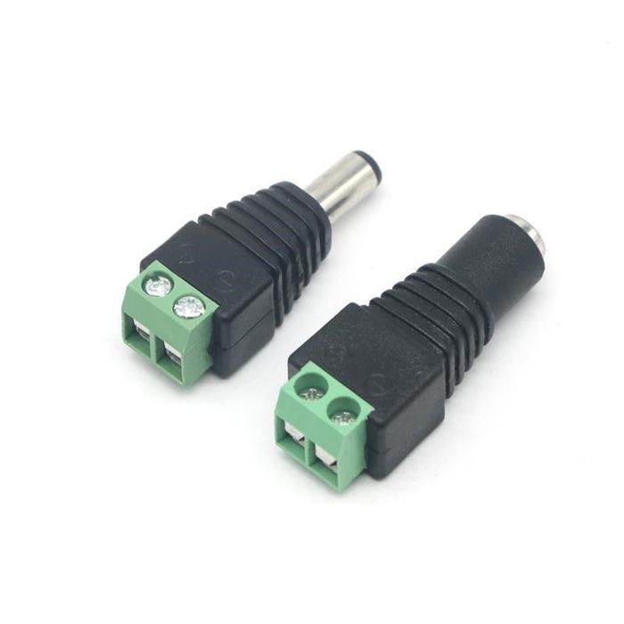 Iotcart SES-P-2403 2.1mm DC Male Plug Jack Adapter - CCTV Camera Power Connector