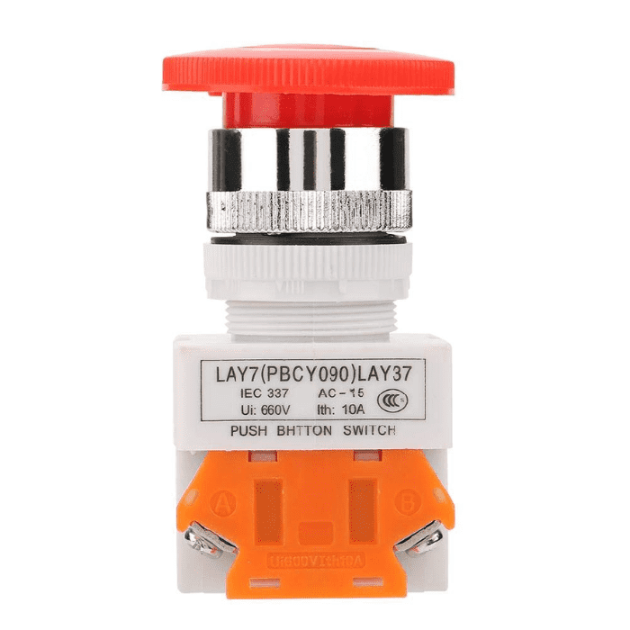 YWBL-WH Mushroom Emergency Stop Push Button Switch - 22MM