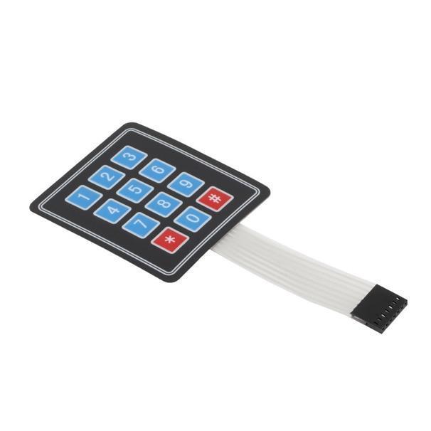Iotcart SES-P-2427 4x3 Flexible Matrix Keypad - 12V Membrane Switch for Arduino