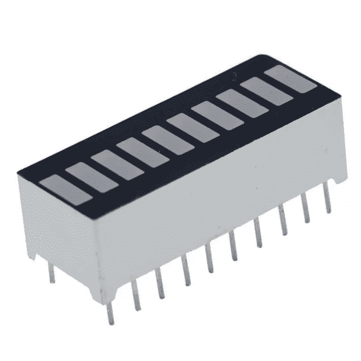 10 Segments 4 Colors Stripe Digital Bar Graph Display