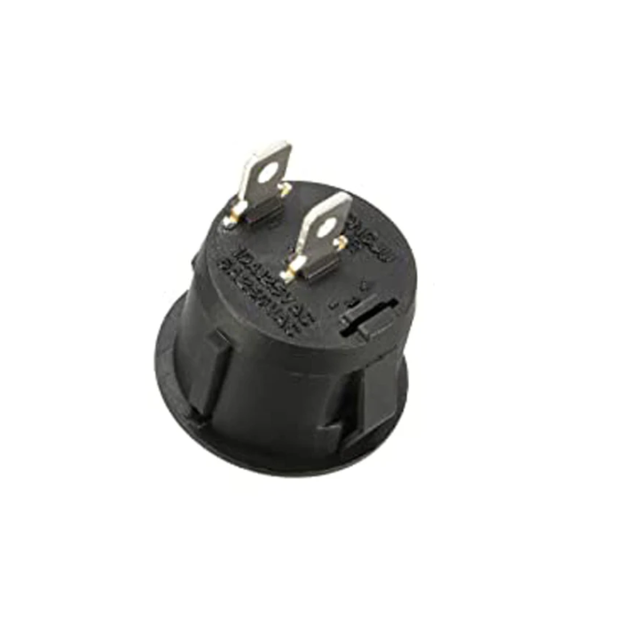 Iotcart SES-P-2439 6A 250V AC SPST ON-OFF Round Rocker Switch - Black