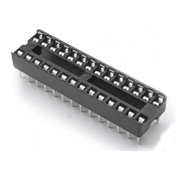 Iotcart 28 Pin Narrow DIP IC Base Socket for Microcontrollers - Pack of 5