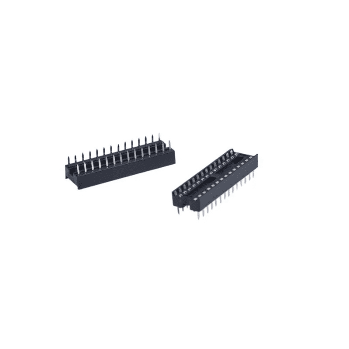 Iotcart 28 Pin Narrow DIP IC Base Socket for Microcontrollers - Pack of 5