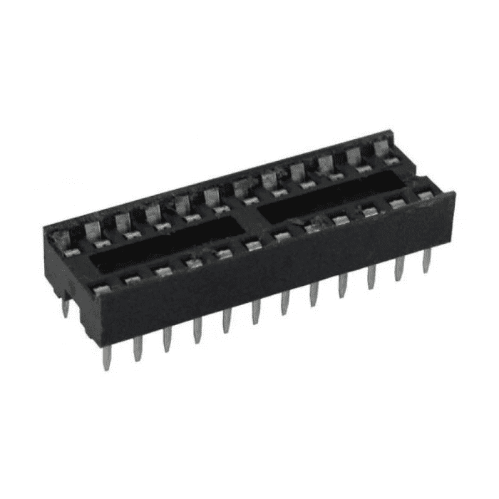 Iotcart 28 Pin Narrow DIP IC Base Socket for Microcontrollers - Pack of 5