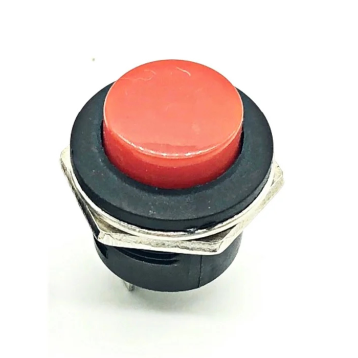 RED R13-507 16mm Momentary Push Button Switch 3A, 250V - Control Circuits