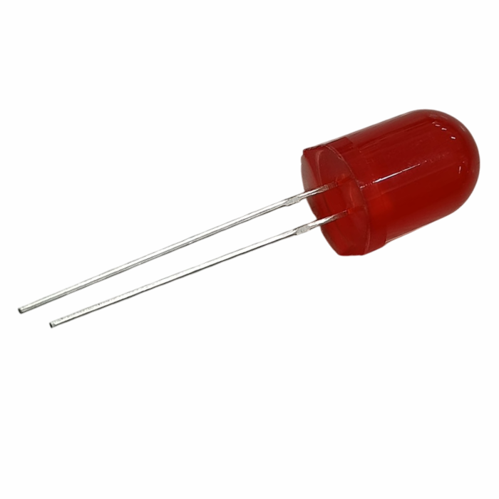 Iotcart 10mm Bright Red LED 10 Pcs Pack - Indicator Light for Electronics Projects