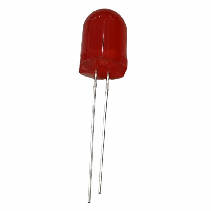 Iotcart 10mm Bright Red LED 10 Pcs Pack - Indicator Light for Electronics Projects