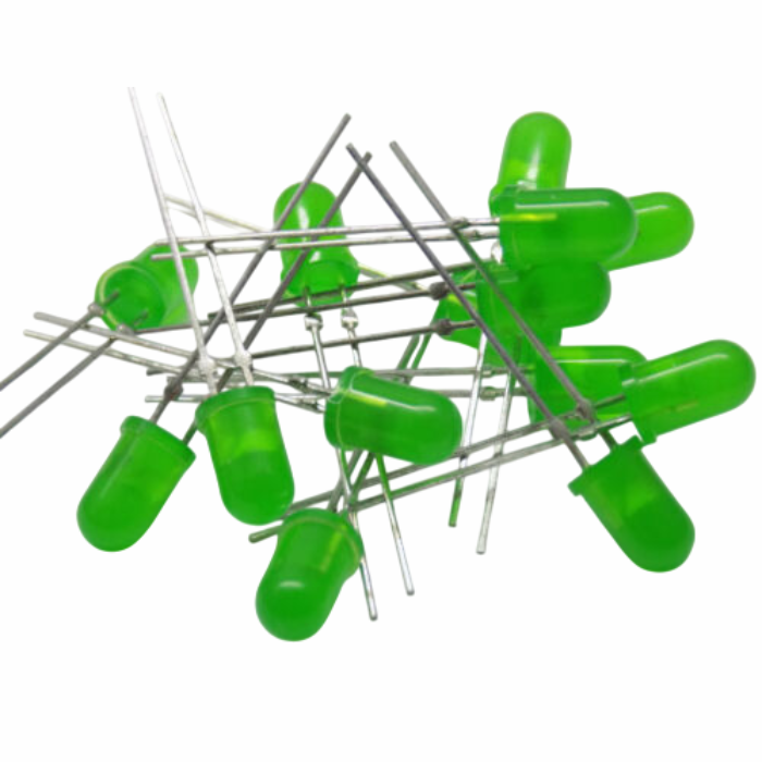 Iotcart SES-P-2465 10mm Bright Green LED 10pcs - Indicator & Lighting - Buy in India