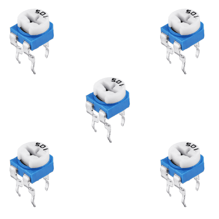 Iotcart 500E Cermet Potentiometer 10kΩ (Pack of 5) - Adjustable Resistor for PCB - Buy Online in India