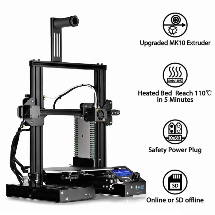 Creality Ender 3 3D Printer Kit with High-Quality Power Supply - DIY Electronics Project