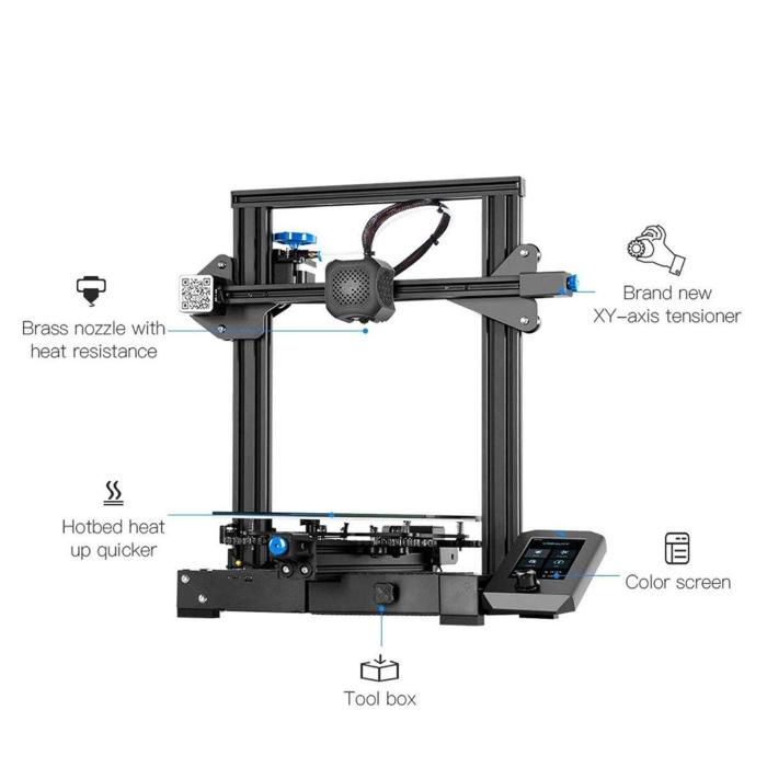 Creality Ender 3 V2 3D Printer with Silent Motherboard & Glass Bed - Best Price in India
