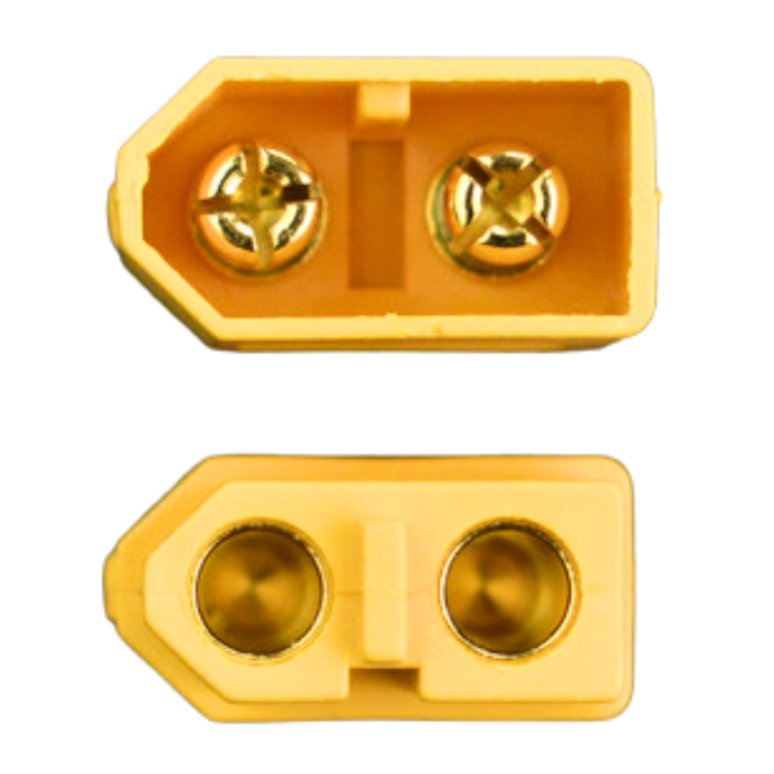 Iotcart XT60 Male & Female Gold Plated Bullet Connector - 60A Peak Current for RC Drones & Robotics