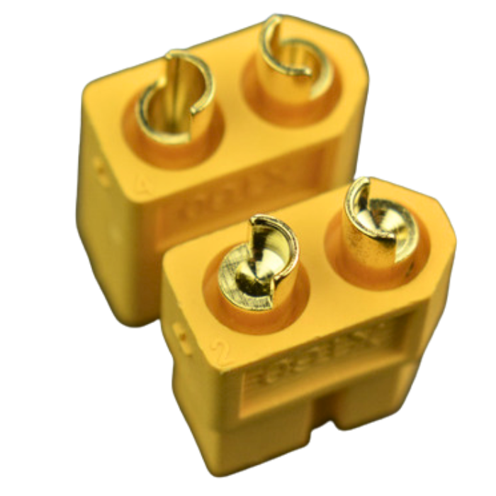 Iotcart XT60 Male & Female Gold Plated Bullet Connector - 60A Peak Current for RC Drones & Robotics
