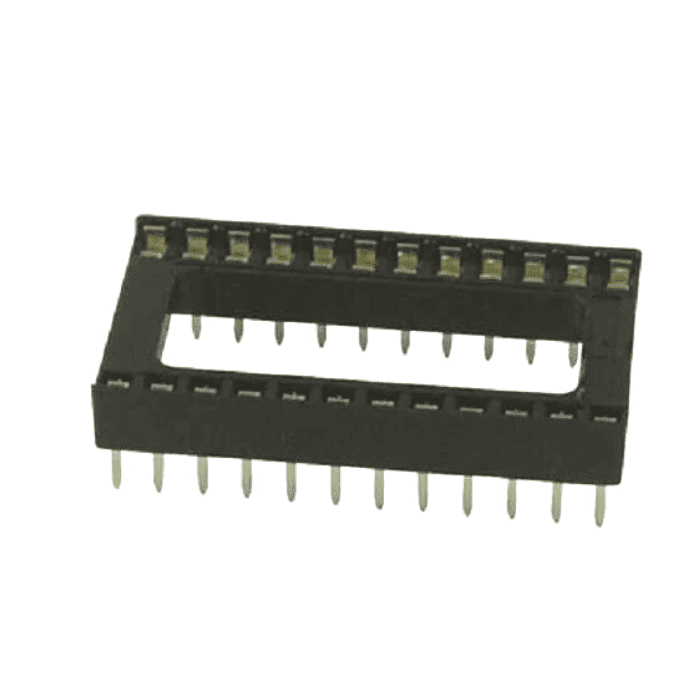 Iotcart 24 Pin Wide IC Base (Pack of 5) - DIP Socket for PCB Mounting