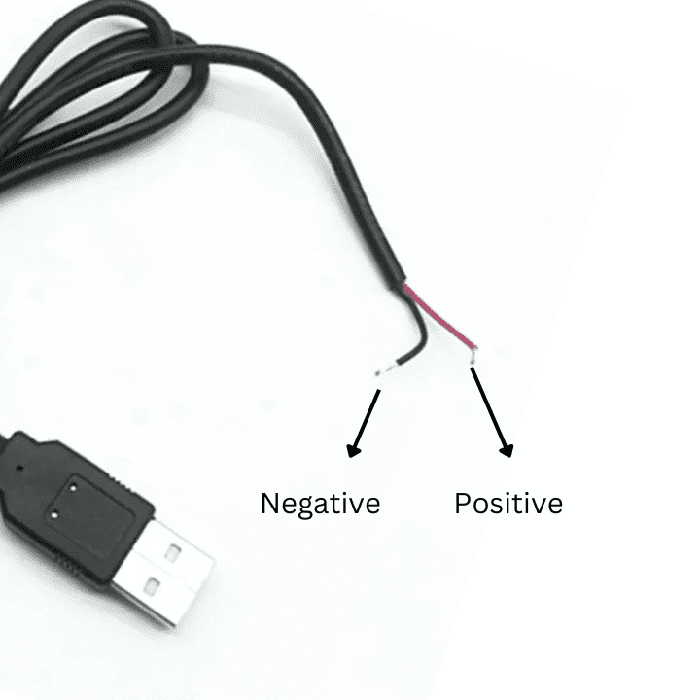 Iotcart Micro USB to USB 2.0 Power Cable 1M 2-Pin Wire for Arduino & Raspberry Pi - DIY Electronics