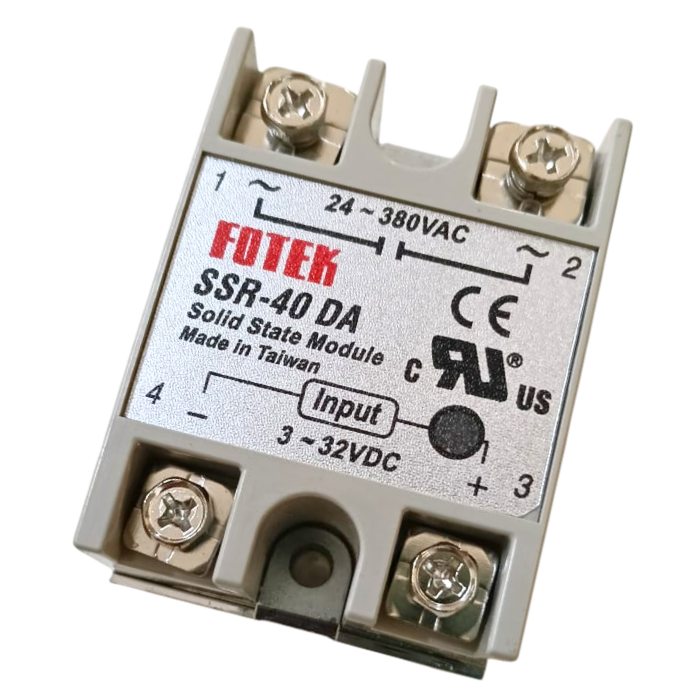 Fofek SSR-40DA 40A DC to AC Solid State Relay - 3-32VDC Input, 24-380VAC Output