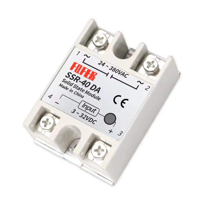 Fofek SSR-40DA 40A DC to AC Solid State Relay - 3-32VDC Input, 24-380VAC Output