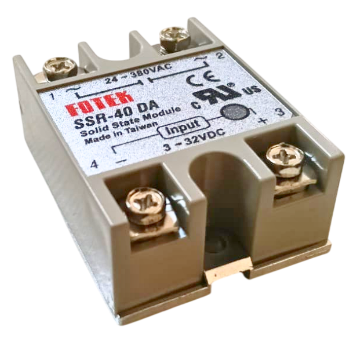 Fofek SSR-40DA 40A DC to AC Solid State Relay - 3-32VDC Input, 24-380VAC Output