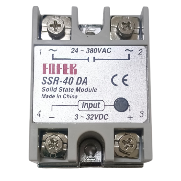 FOFEK SSR-40DA 40A Solid State Relay Module 24V-380V - High Current AC Switching