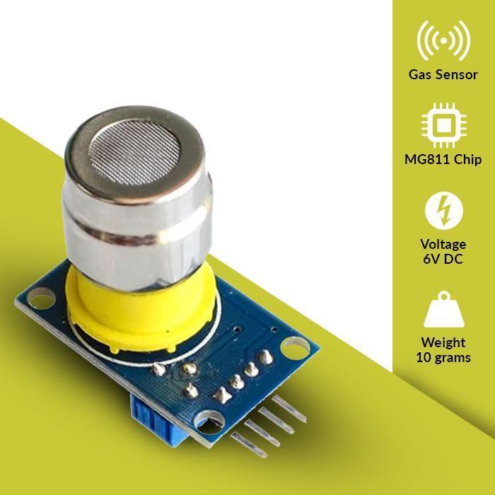 Iotcart MG-811 CO2 Sensor Module 6V Analog Output - Air Quality Detection for Arduino