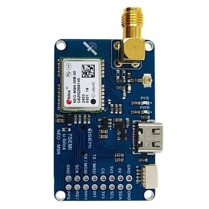 7Semi NEO-M9N GPS Breakout Board 3.3V 25Hz GNSS - For Drones & Robotics
